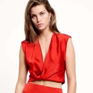 ZARA Satin Effect Top Size Small NWT